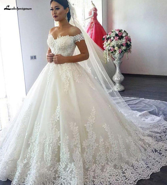 Luxury Lace Boat Neck Ball Gown Wedding Dresses Sweetheart – ROYCEBRIDAL  OFFICIAL STORE