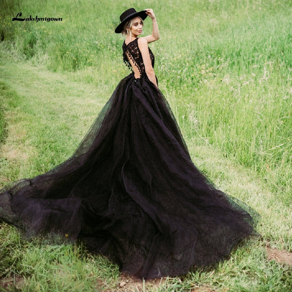 Black lace shop country dress