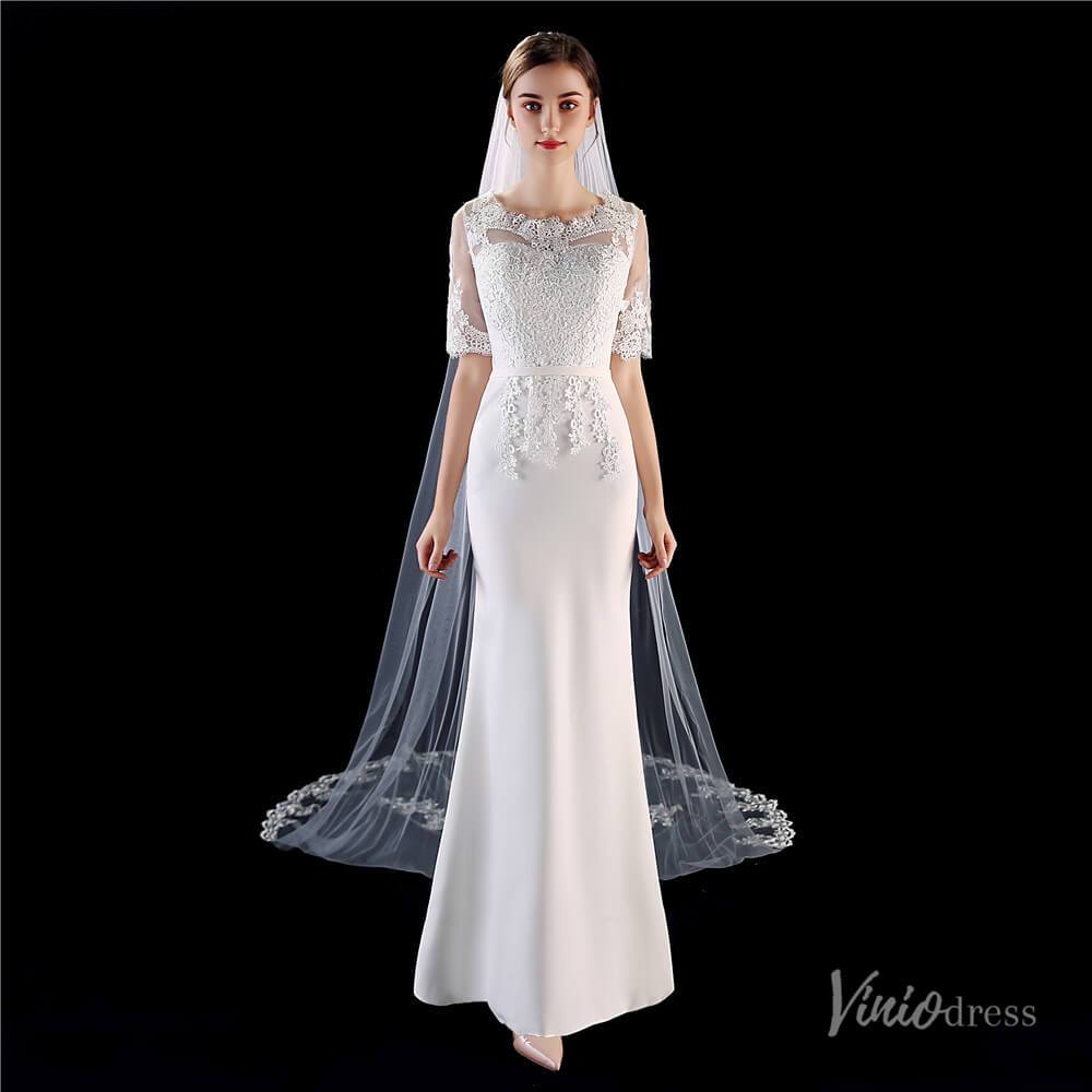 1 Tier Lace Cathedral Veil Viniodress TS1918-Veils-Viniodress-Ivory-Viniodress