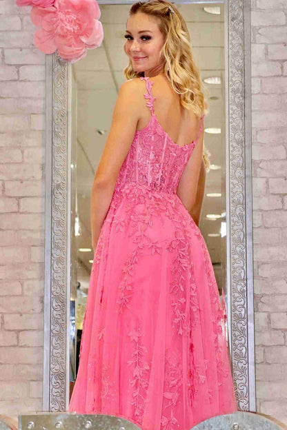 Roycebridal Mariana |A-line Sweetheart Lace Tulle Prom Dress with Slit