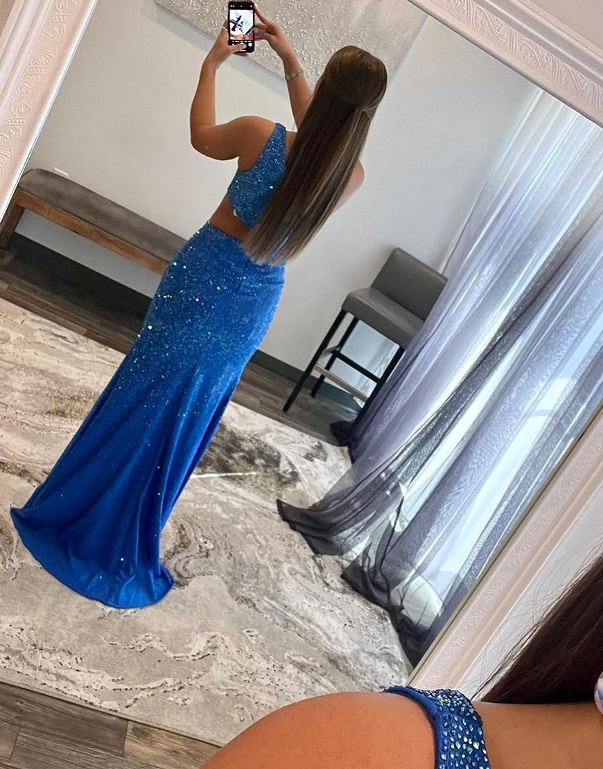 Roycebridal Toni | One Shoulder Royal Blue Prom Dress with Split