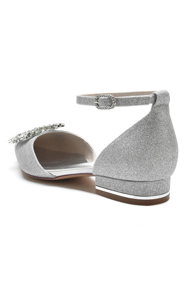 Glitter Crystal Low Heels