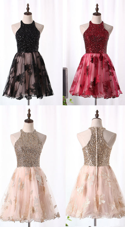 Impressive A-line With Sequins Knee Length Homecoming Dresses