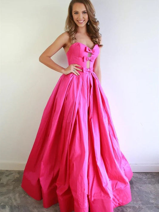 Roycebridal Roycebridal Sloane | Chic A-line Sweetheart Fuchsia Prom Dresses Satin Prom Dress Evening Dress