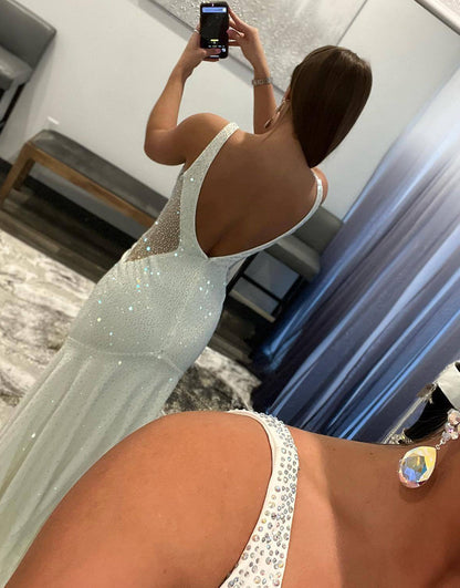 Roycebridal Tonya | White Mermaid Beaded Prom Dress