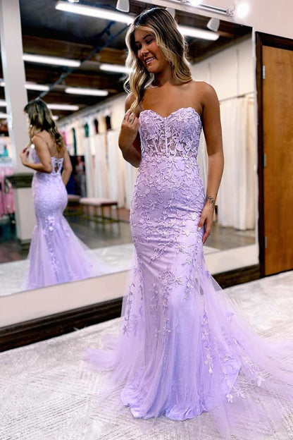 Roycebridal Tinsley |Mermaid Sweetheart Tulle Lace Prom Dress