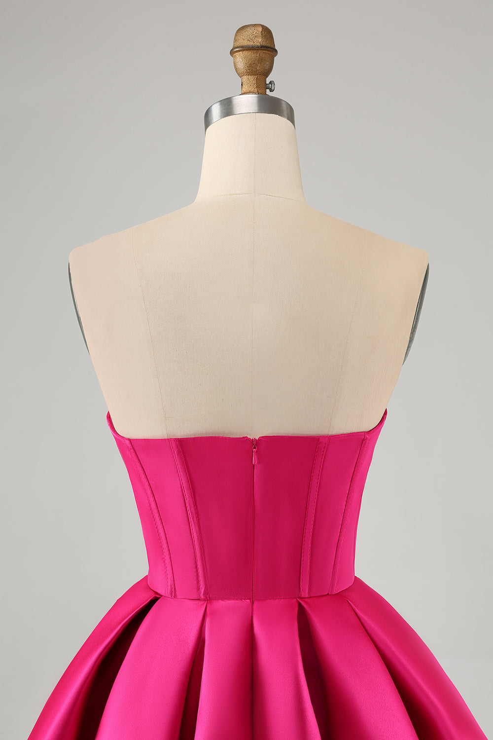 Cute Fuchsia A Line Sweetheart Corset Short Homecoming Dress with Beading