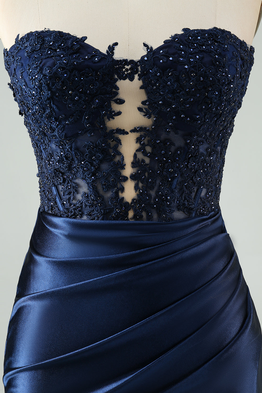 Navy Bodycon Sweetheart Corset Beaded Short Homecoming Dress with Hollow Out