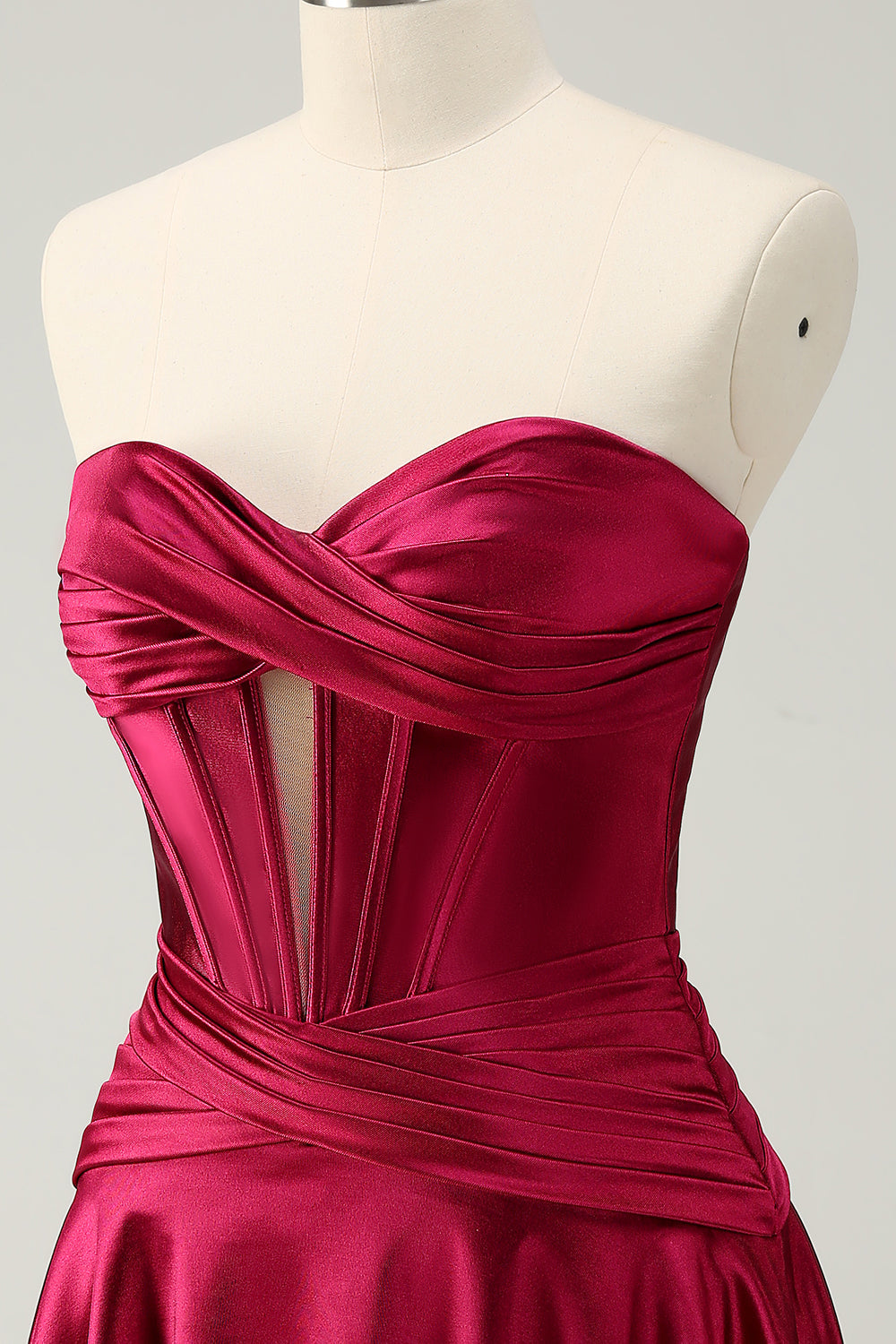 Cute Fuchsia A Line Sweetheart Criss Cross Corset Homecoming Dress with Ruffles