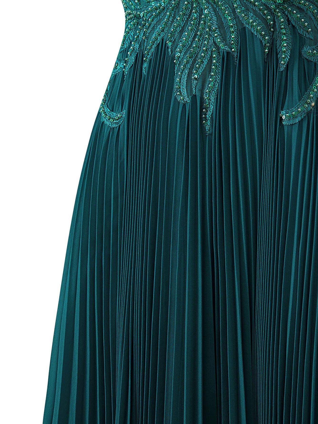 Roycebridal Abigail Dark Green | A-line V-neck Chiffon Prom Dress