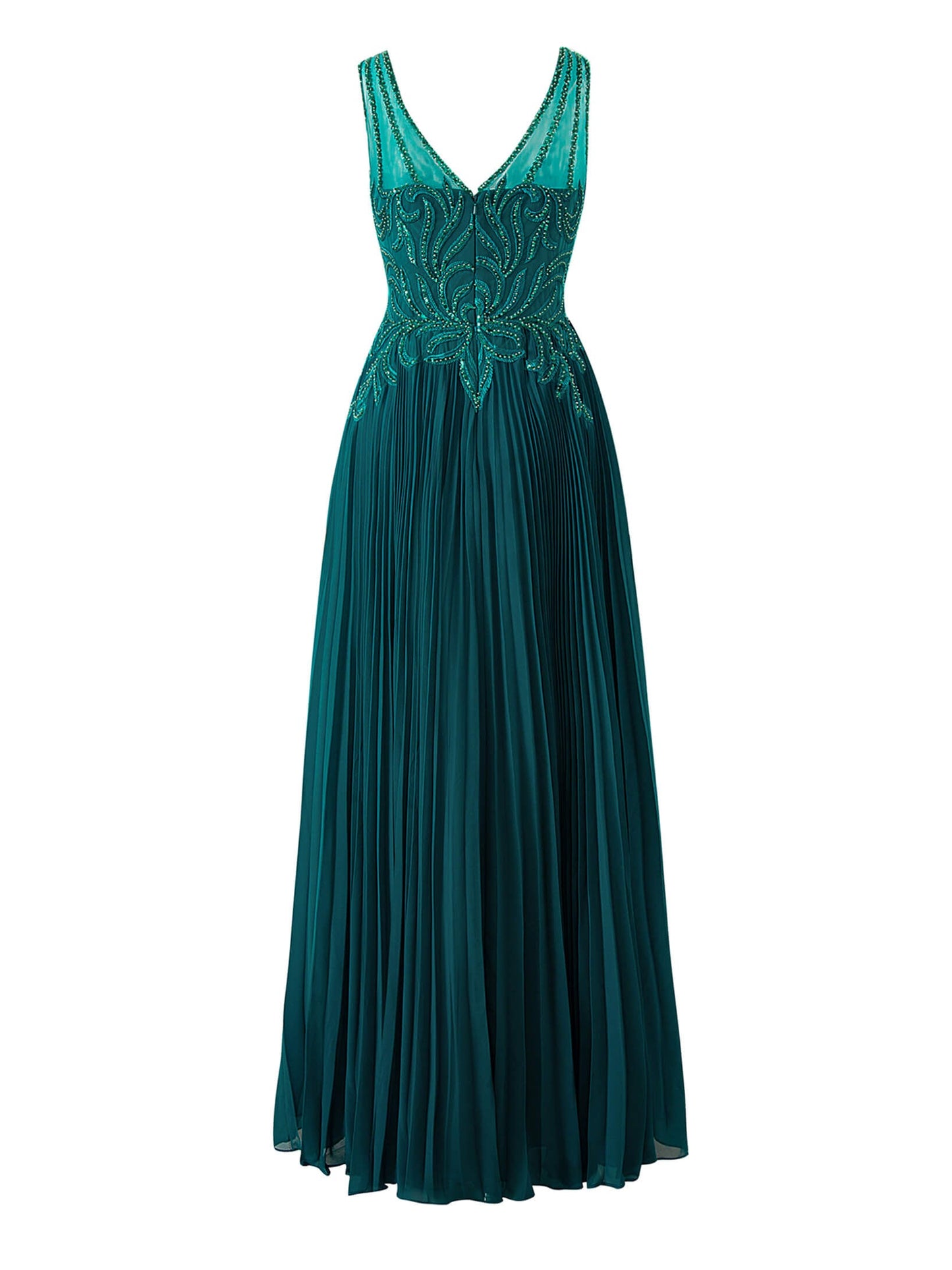 Roycebridal Abigail Dark Green | A-line V-neck Chiffon Prom Dress