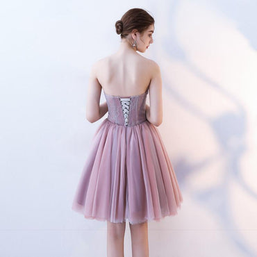 Charming Strapless Sweetheart Tulle A Line Homecoming Dress M619 - Ombreprom