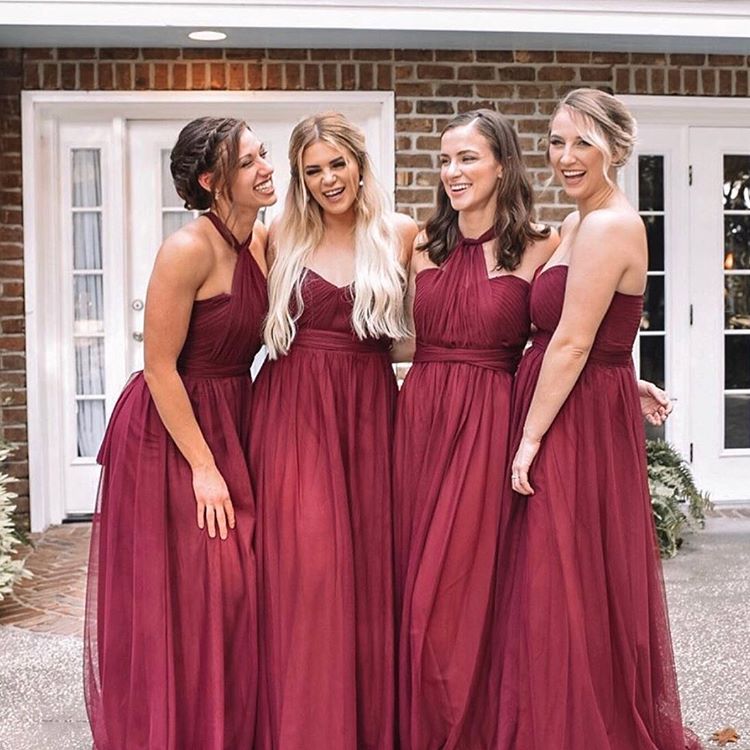 Tulle bridesmaid dresses cheap