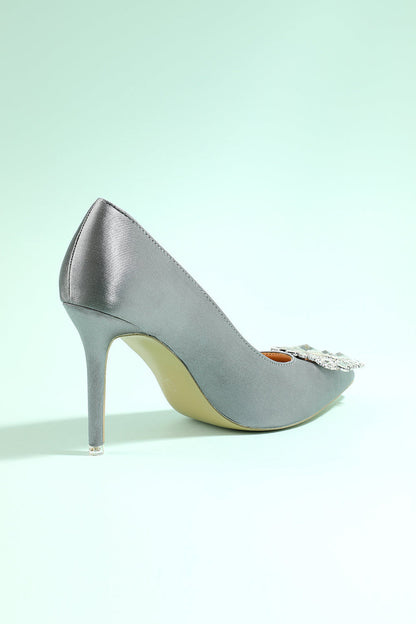 Roycebridal Grey Rhinestone Party Shoes