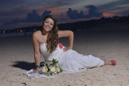 Chiffon Sheath Sweetheart Beach Wedding Dress With Ruffle Sweep Train, MW129 at musebridals.com