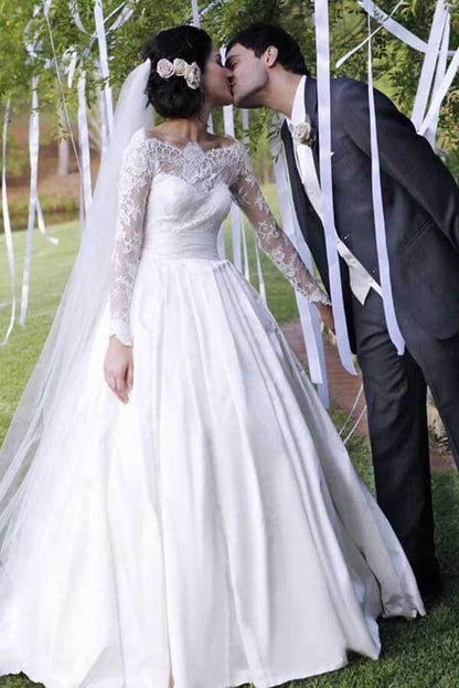 Wedding dresses online | cheap wedding dresses | long sleeves lace wedding dresses | musebridals.com