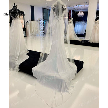 Roycebridal Backless Mermaid/Trumpet Boho Wedding Dress 2025 Robe Satin Elegant Bridal Boho Long Receiption Party Gowns New Mariage Cut-out