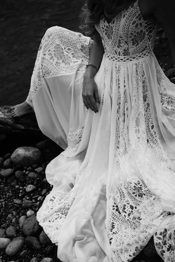 Lace wedding dresses | beach wedding dresses | wedding dresses online | musebridals.com