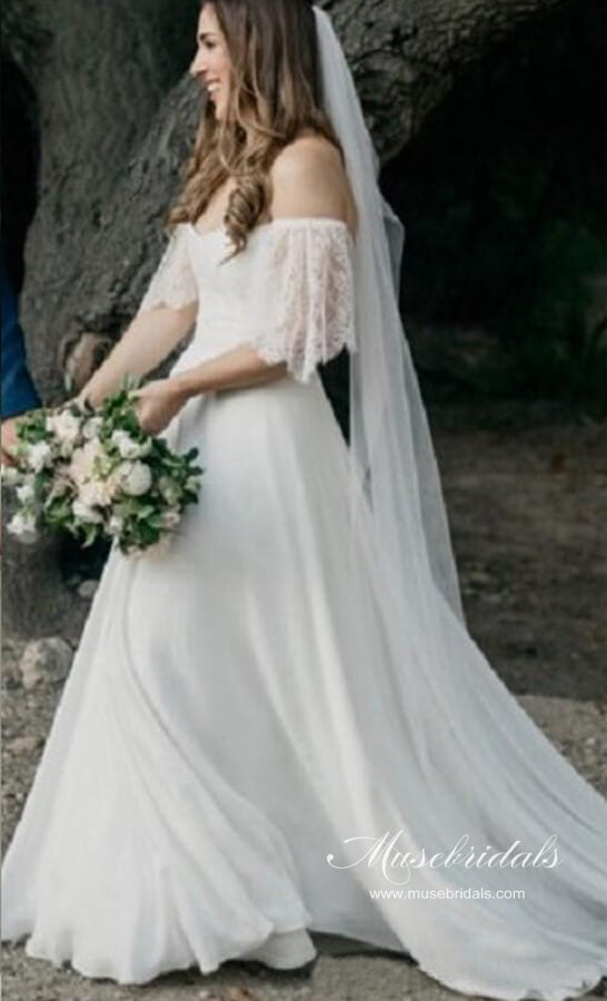 Simple wedding dresses | cheap beach wedding dresses | lace wedding dresses near me |  a line wedding dress | www.musebridals.com