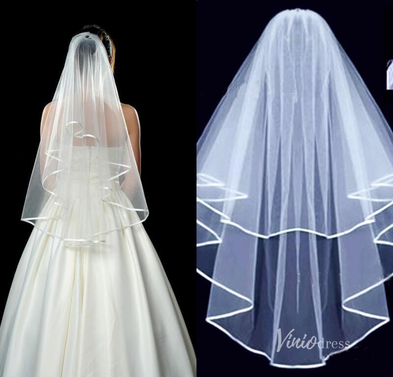 Classic Two Tier Short Veil Viniodress-Veils-Viniodress-White-Viniodress