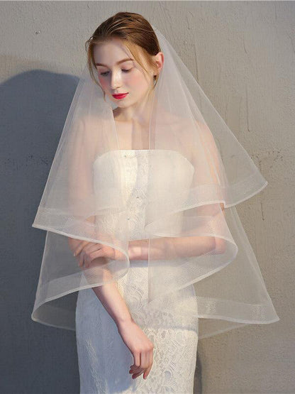 Roycebridal Two Tier Ivory Short Wedding Veils