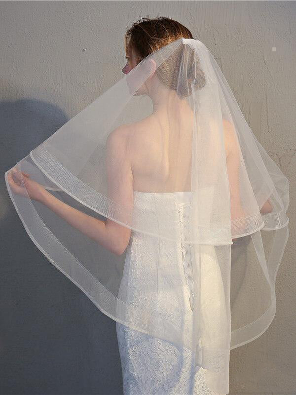 Roycebridal Two Tier Ivory Short Wedding Veils