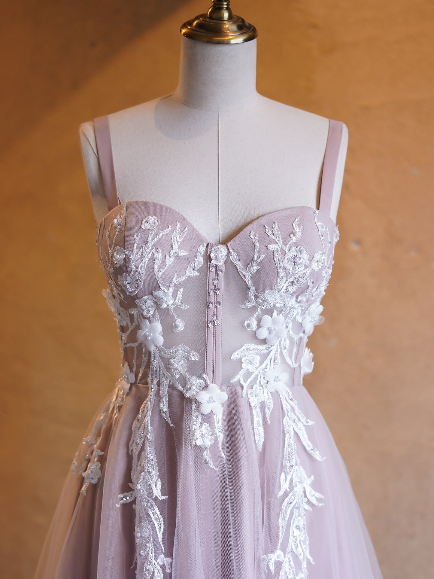 Roycebridal Felicity |Lavender A-line Sweetheart Neckline Tulle Sweep Train Prom Dress