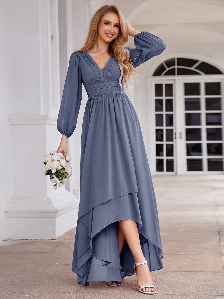 Belindy chiffon long sleeve mother of the bride dress - Bay Bridal and Ball Gowns