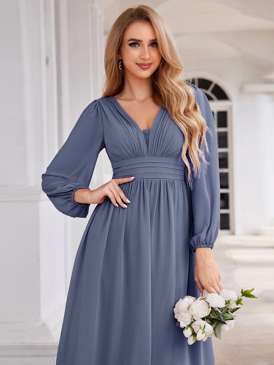 Belindy chiffon long sleeve mother of the bride dress - Bay Bridal and Ball Gowns