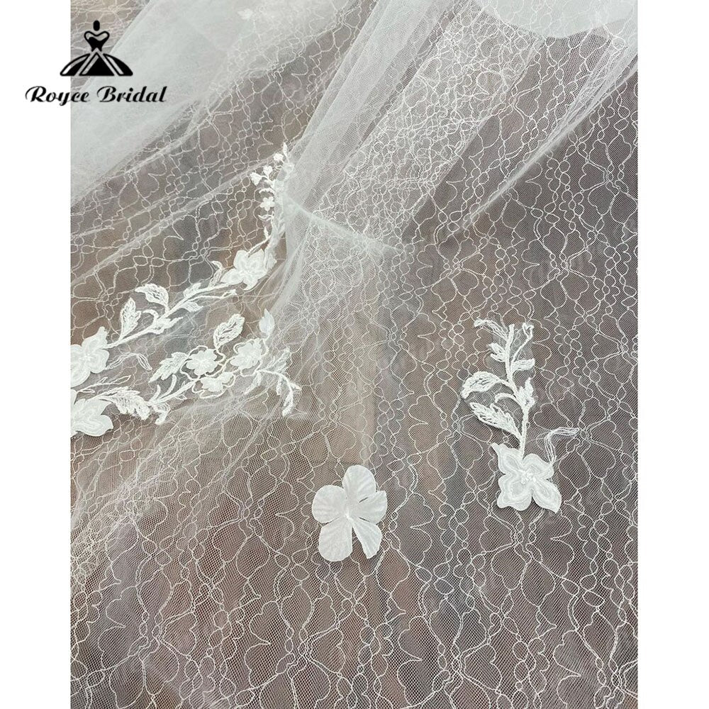 Roycebridal Elegant Lace Applqiues Flora Spaghetti Straps Wedding Dress for Women 2025 Bridal Gowns Custom Made estido de noiva praiano Sexy