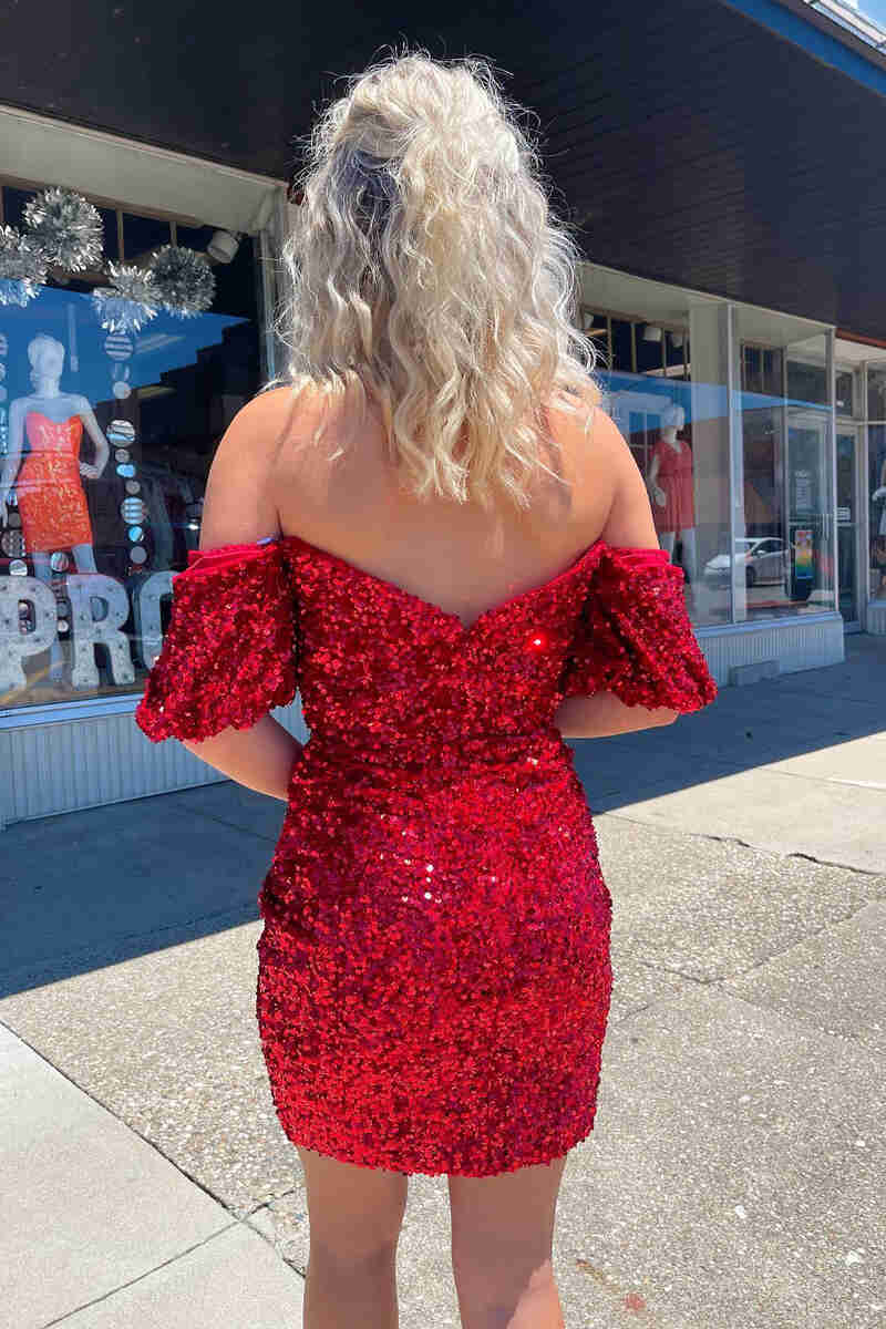 Verity |Bodycon Sweetheart Sequins Homecoming Dress