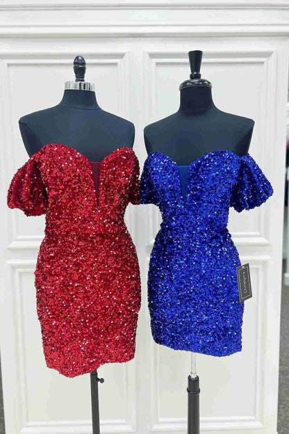 Verity |Bodycon Sweetheart Sequins Homecoming Dress