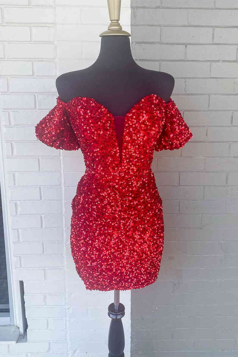 Verity |Bodycon Sweetheart Sequins Homecoming Dress