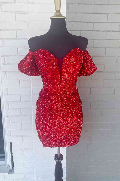 Verity |Bodycon Sweetheart Sequins Homecoming Dress