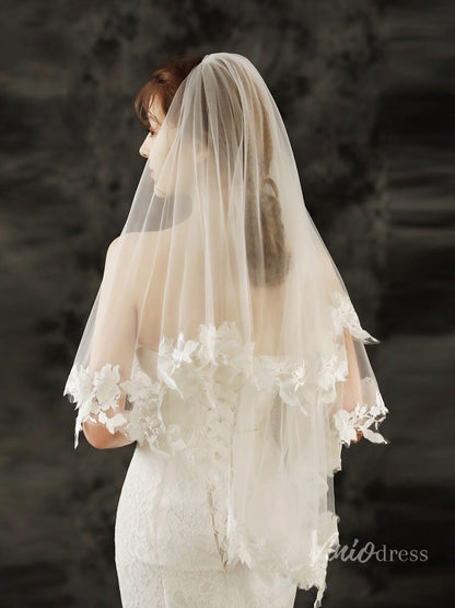 Fingertip Length Blusher Veil Viniodress-Veils-Viniodress-Ivory-Viniodress