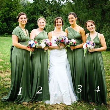 Roycebridal Hot Mismatched Hunter Green Bridesmaid Dresses Fall Wedding Guest Dress