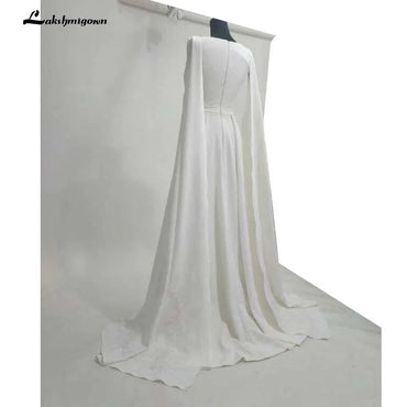 Roycebridal Pure White Evening Dresses Well Typed with Cloak Celebrity dresses satin Outlayer Red Carpet Dresses