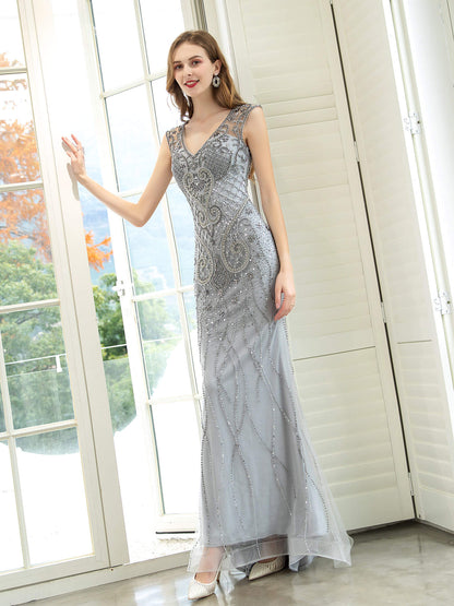 Roycebridal Mermaid / Trumpet Luxurious Glittering Fairy Sexy Formal Evening Dresses Sleeveless