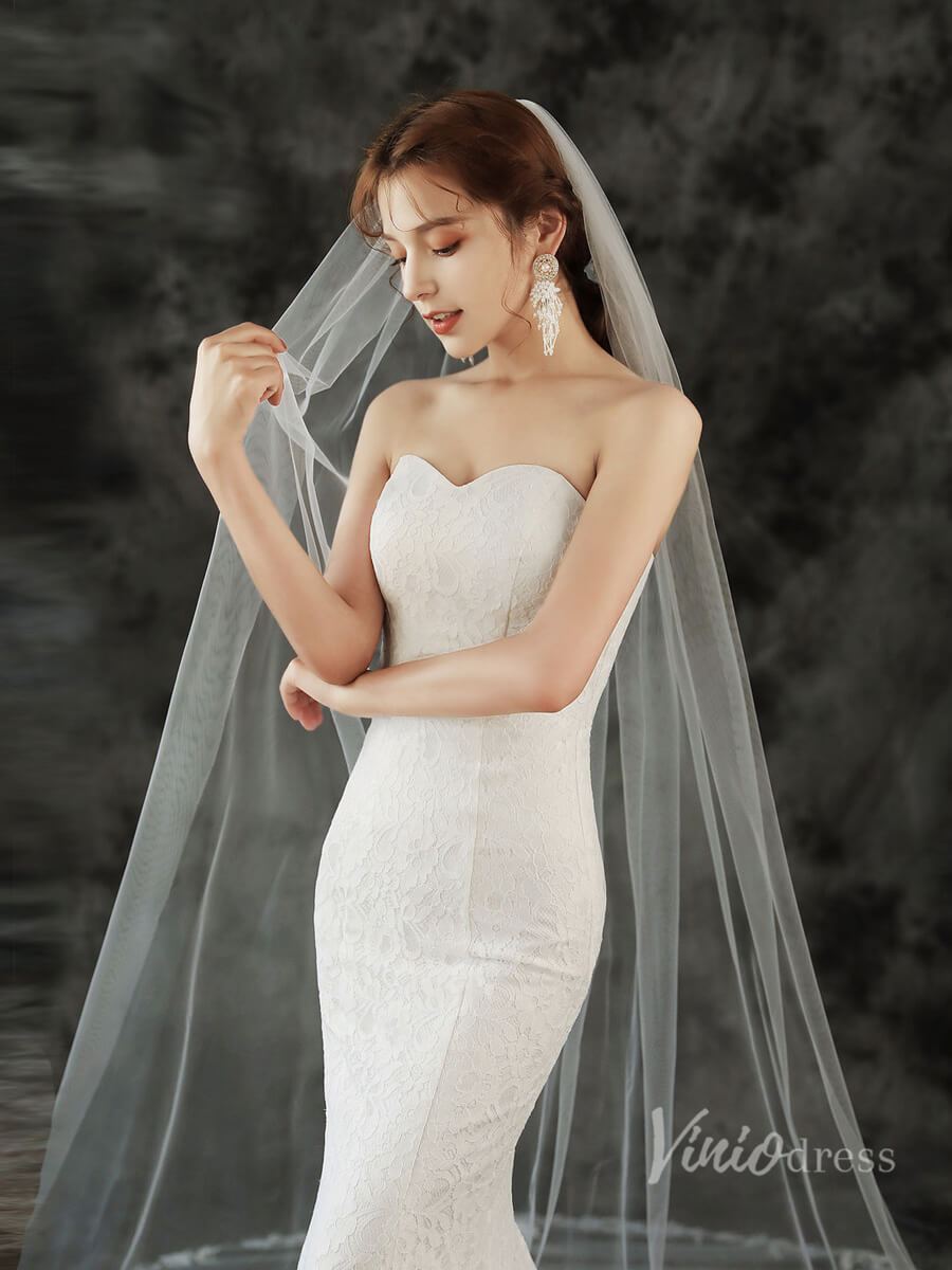 Lace Appliqued 1 Tier Cathedral Veil Viniodress TS1911-Veils-Viniodress-Ivory-Viniodress