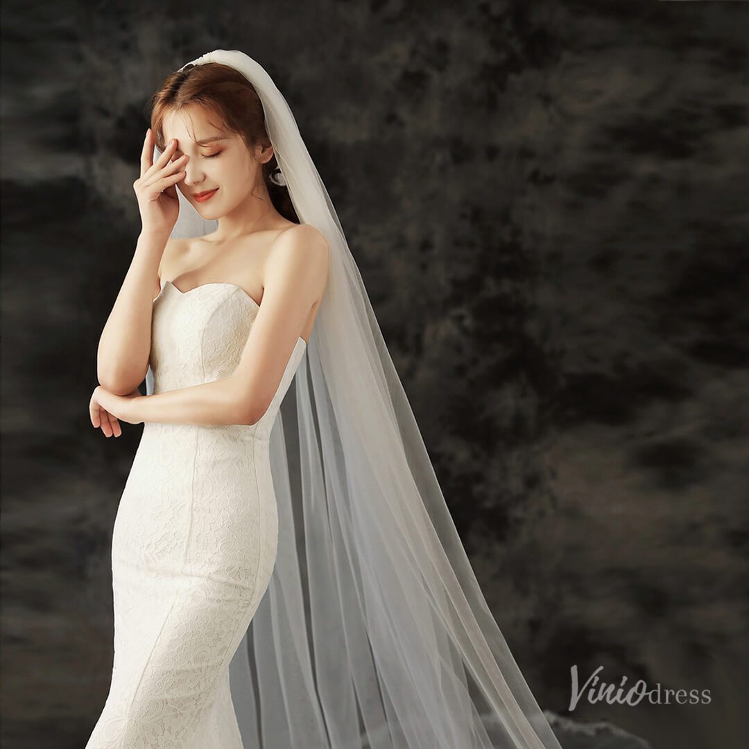 Lace Appliqued Cathedral Veil Viniodress TS1907-Veils-Viniodress-Ivory-Viniodress