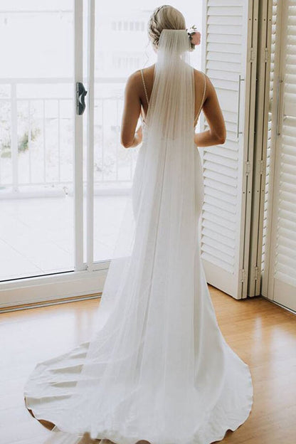 Lace Mermaid Backless Spaghetti Straps Wedding Dresses, Bridal Gown, MW666 | cheap lace wedding dress | mermaid wedding dresses | wedding gown | www.musebridals.com