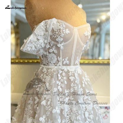 Roycebridal Roycebridal Luxury Lace Boho Wedding Dresses For Women 2024 Vestido Boda Civil Corset Bridal Gowns Off The Shoulder Custom Made