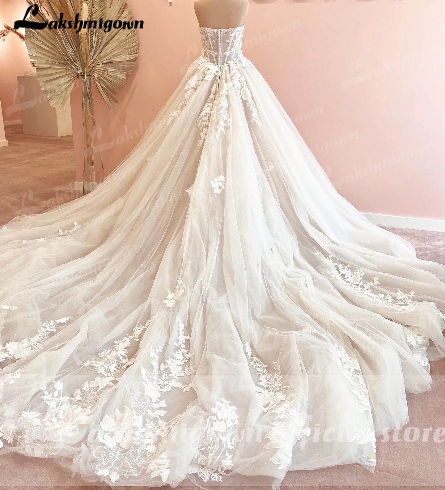 Roycebridal Luxurious Court Train Wedding Dress 2025 Vestido Civil Tulle Wedding Dresses Sleeveless Lace Bodice Bridal Gown  Robe de mariee