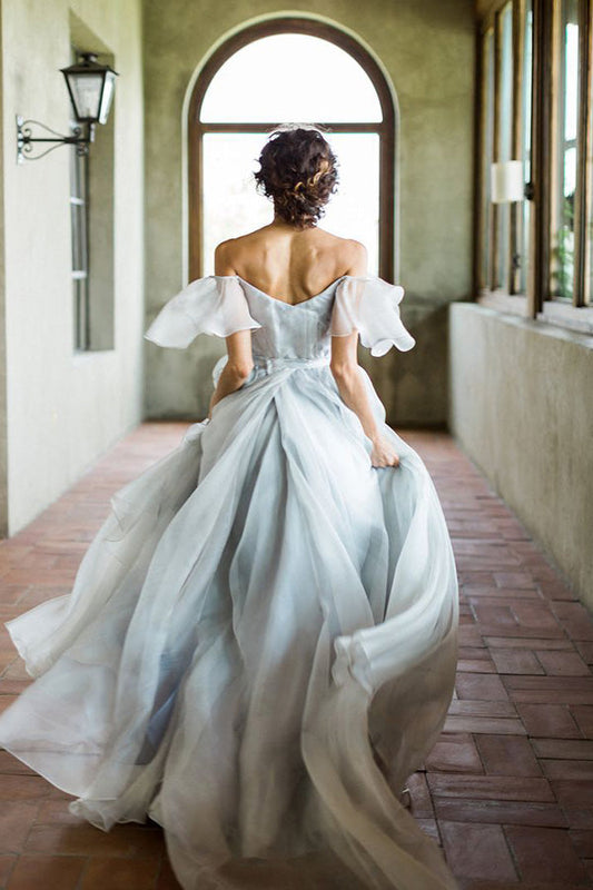 Off the Shoulder Ombre Beach Wedding Dresses ,MW284 | ombre wedding dresses | simple wedding dresses | wedding dresses online | bridal gowns | wedding dresses store | wedding dresses near me | a line wedding dresses | wedding dresses cheap | bridals | wedding dresses long | beach wedding dresses | Musebridals