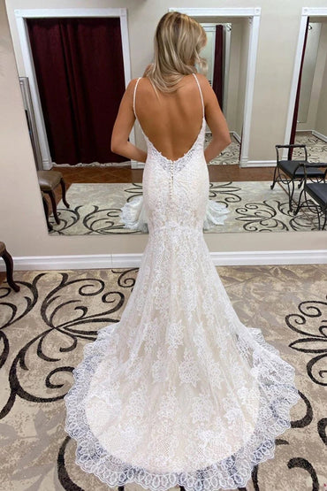 Mermaid Lace Bridal Gonws Backless Wedding Dress,MW500 | wedding dresses online | white wedding dresses | wedding dresses near me | bridals | bridal gowns | mermaid wedding dresses | lace wedding dresses | beach wedding dresses | boho wedding dresses | wedding dresses shop | wedding insparation | wedding ideas | weddings | wedding photos | Musebridals