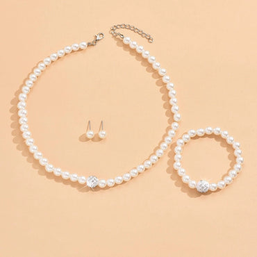 Roycebridal New Necklace Set Bridal Accessories Pearl Set Jewelry Clay Diamond Short Necklace Jewelry Simple Necklace Set