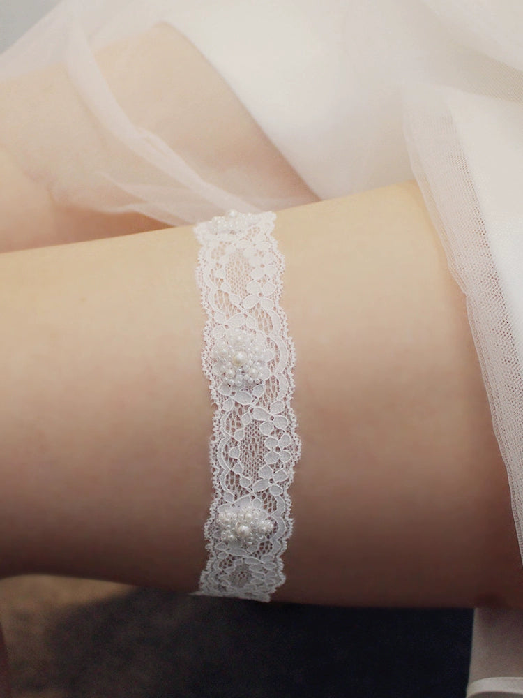 Roycebrial Wedding Garter Pearl Lace Garters