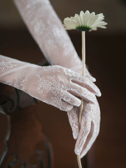 Roycebridal Lace Bridal Gloves Long