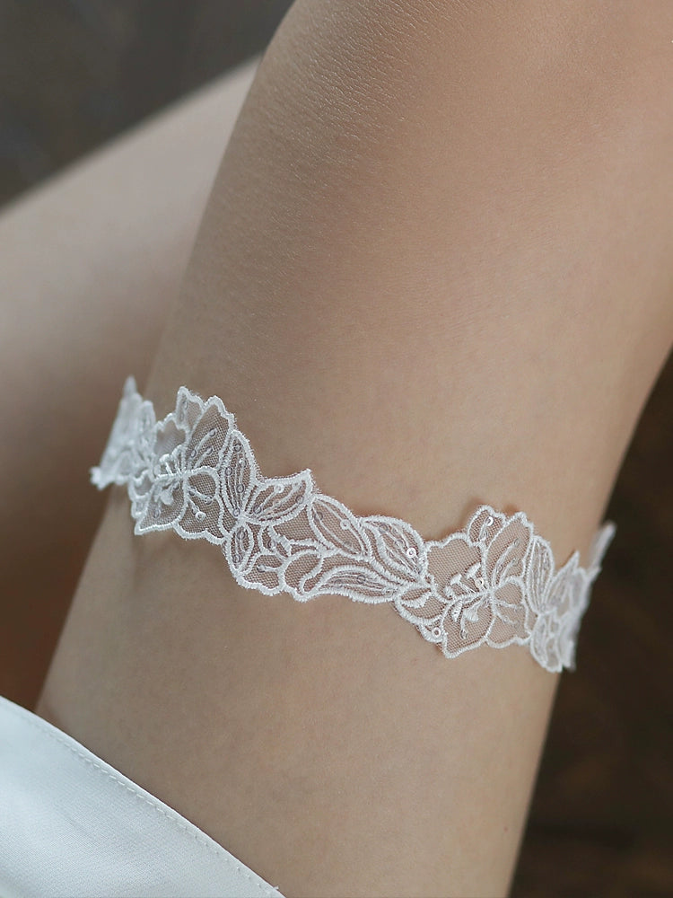 Roycebrial Wedding Garter White Lace Garters