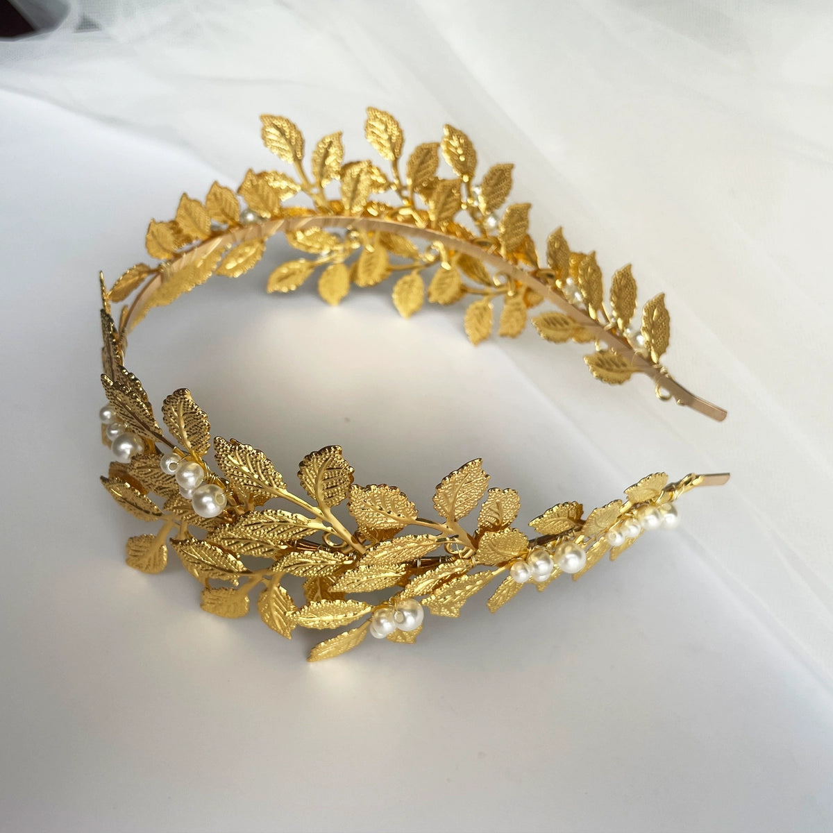 Roycebridal European And American Baroque Leaf bridal Headband Retro Alloy Color Wedding Dress Show Catwalk Hair Accessories